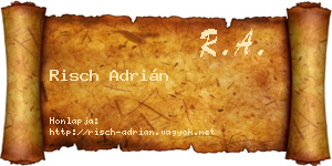 Risch Adrián névjegykártya